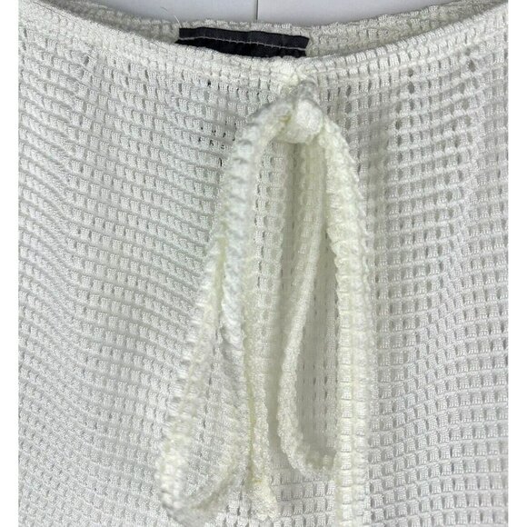 Jordan Taylor Beach Pant M Mesh Pool Cream White Swimsuit Cover Up Crochet Sheer - Picture 3 of 7